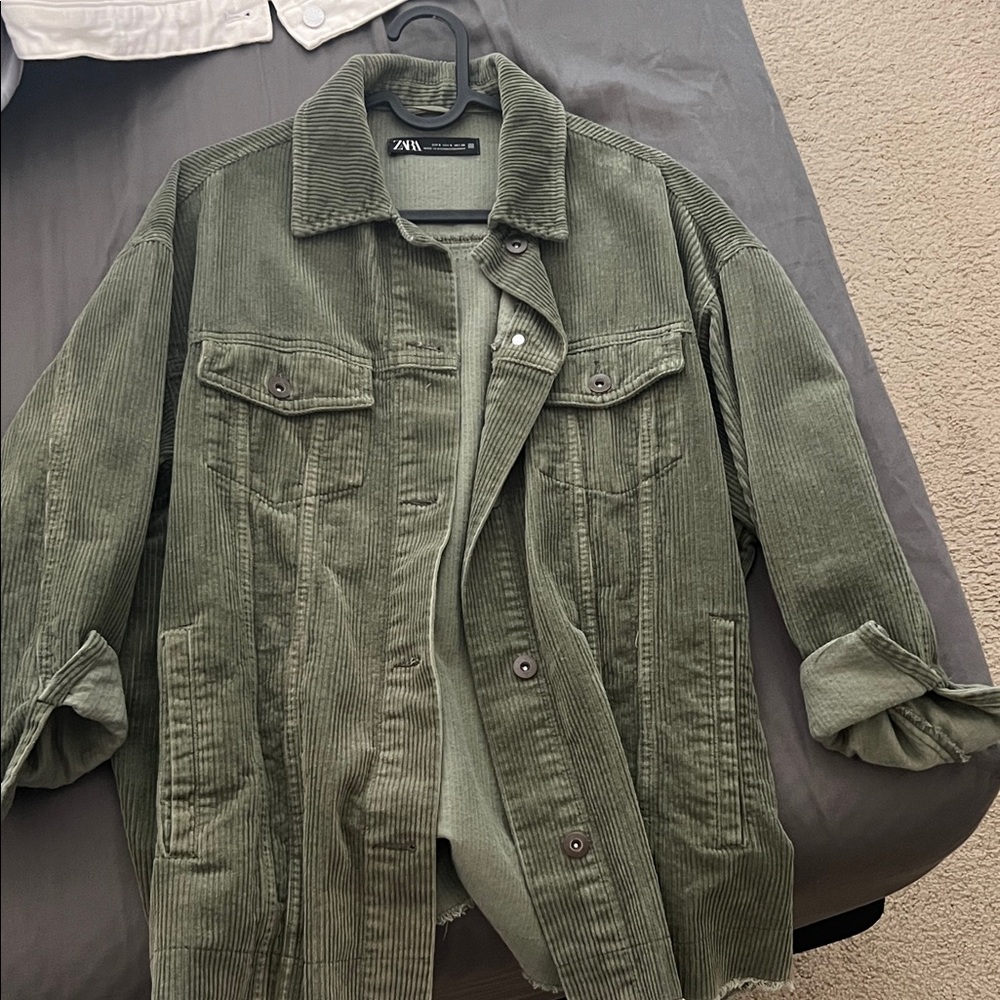 Zara Khaki Corduroy Jacket